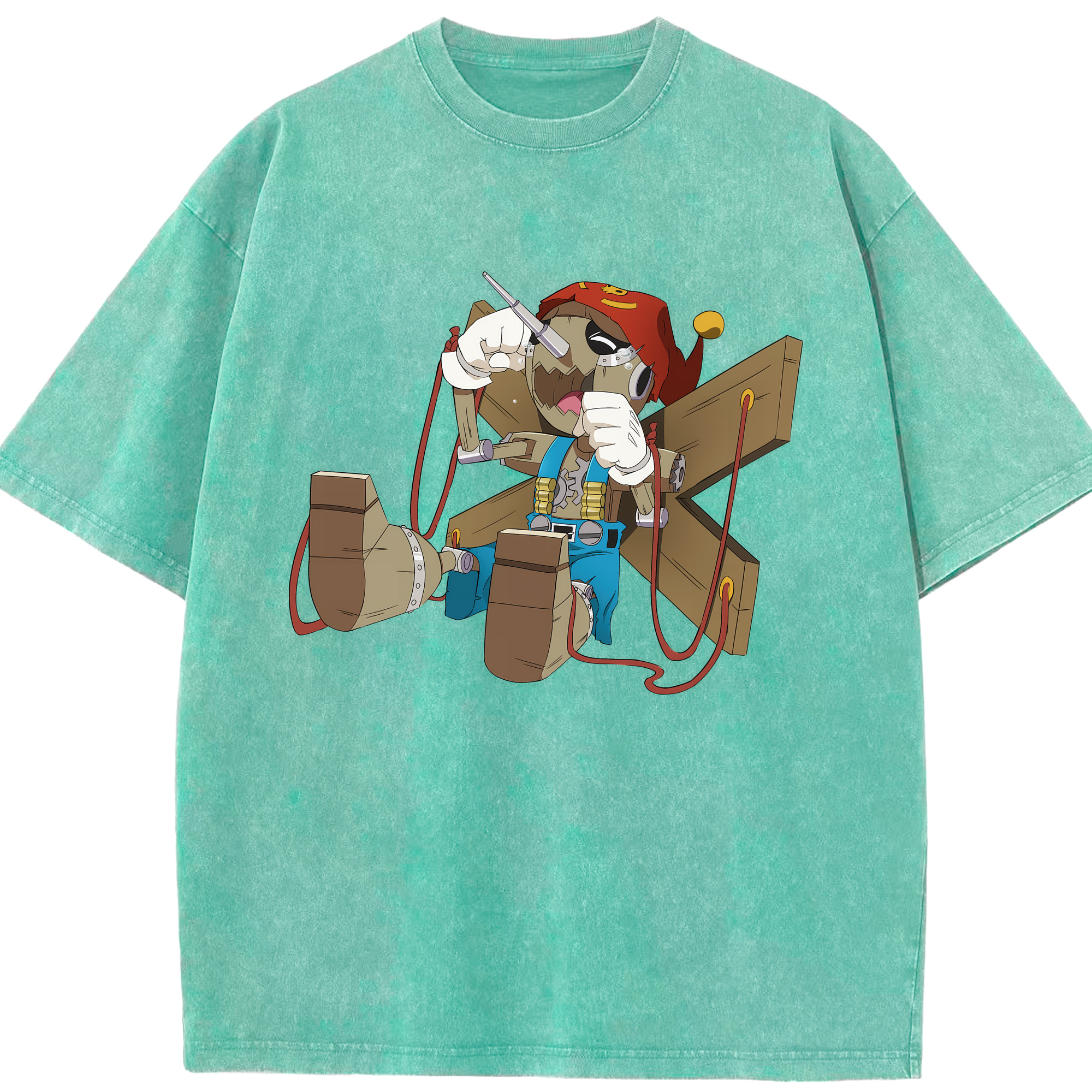 （画像用） Digimon デジタルモンスター/デジモン 綿100% ヴィンテージ風 半袖Tシャツ（フロントプリント）